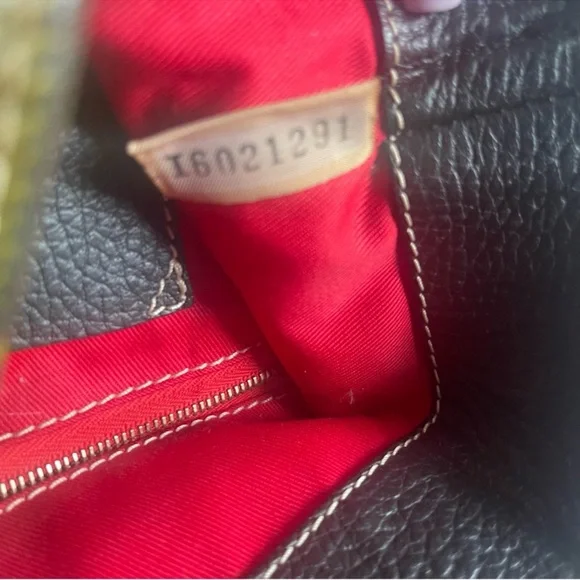 Vintage Dooney Bourke Plaid Bucket Bag Drawstring Equestrian Rare